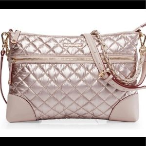 NWT - MZ Wallace Crosby Crossbody in Rose Gold Metallic